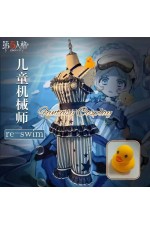 Identity V Mechanic Tracy Reznik Re-Swim Blue Outfit Cosplay Costume